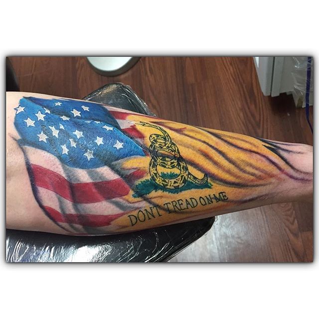 Dont Tread on Me Snake Tattoos
